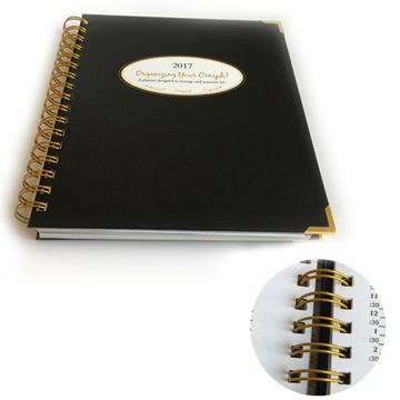 OEM metal sprial ring binders planner notebook printing
