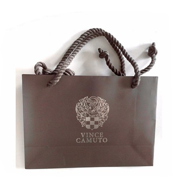 Custom made foil shopping gift paper bag with logo print