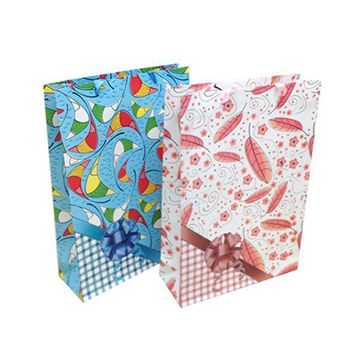 Printed Patterns Paper Shopping Bags cheap