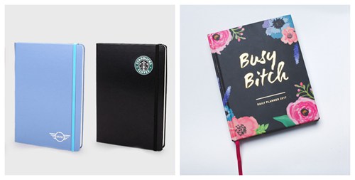 personalized notebook and planner