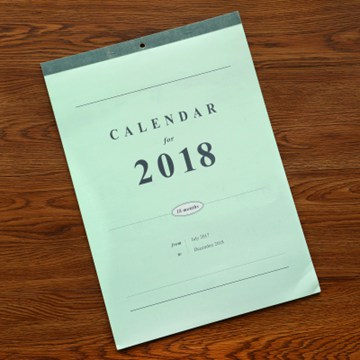 CUSTOM 2017 2018 Wall Calendar Printing services
