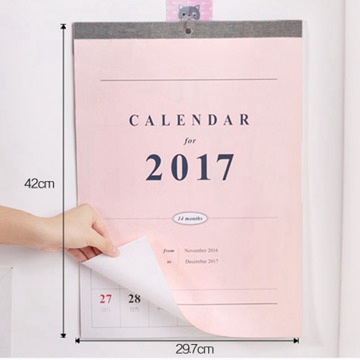 Custom Paper Calendar - 2018 new year pink calendars printing