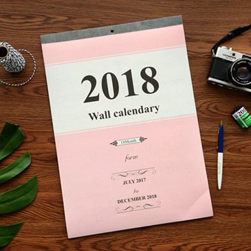 cheap Paper Calendar - 2018 new year pink calendars printing