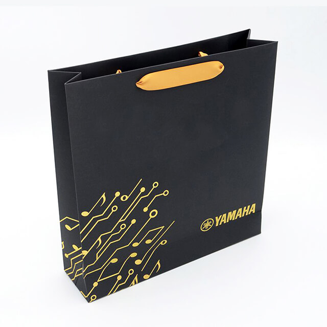 Custom Gold metallic logo paper bag