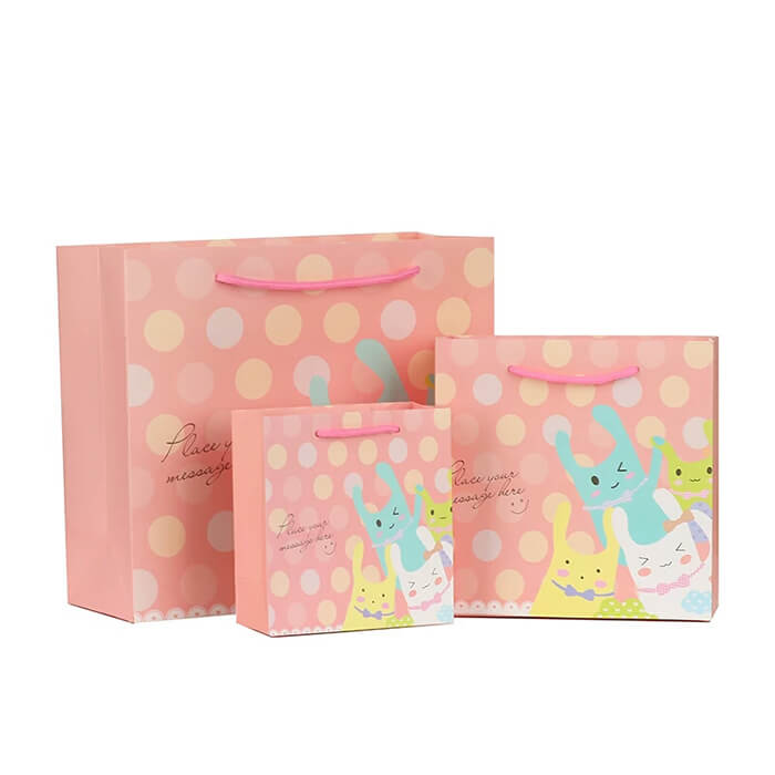 Customized printing sweet shopping paper bag in bulk