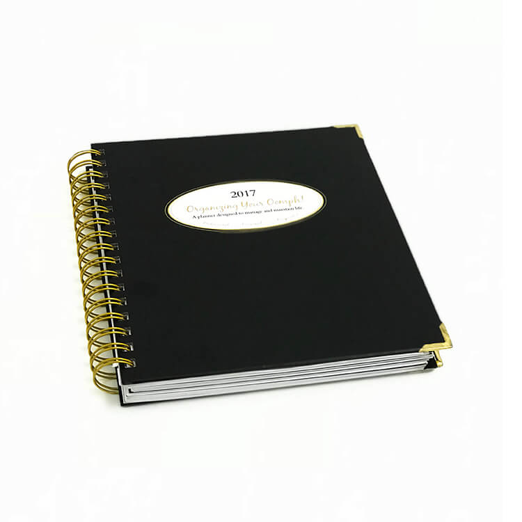 OEM metal sprial ring binders planner notebook printing