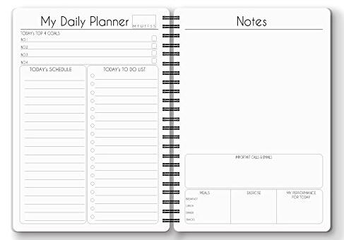 custom printed daily weekly planner print