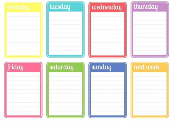 custom weekly planner agenda printing
