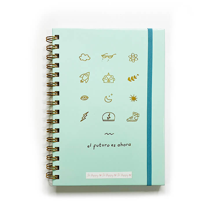 Personalized Gold YO Binding Diary Notebook with Tabs