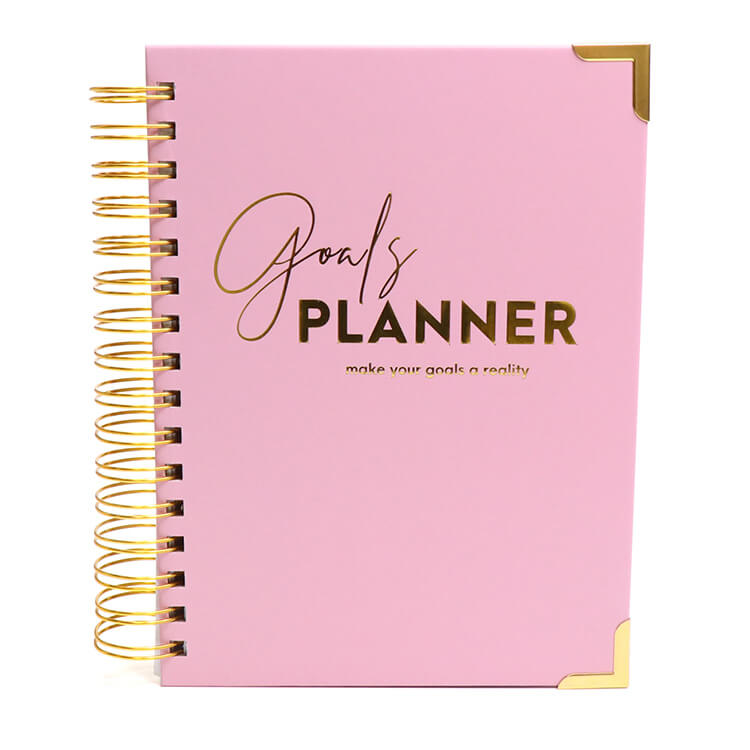 Custom Logo Hardcover Spiral Manifest Journal Inspirational Goals Planner Daily Journal Book