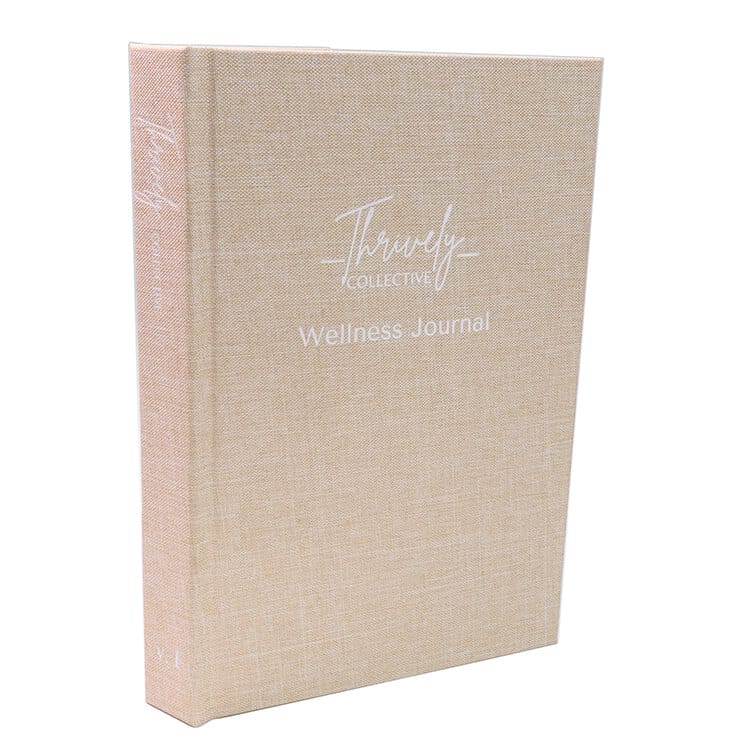 Custom Daily Mindset Journal Undated Guided Pages Wellness Planner Fabric Cover Notebook