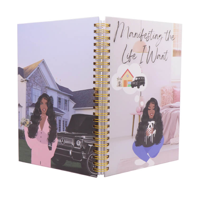 Hardcover Wire-o Binding Mindfulness Motivation Journal Manifestation Journal Inspire Notebook