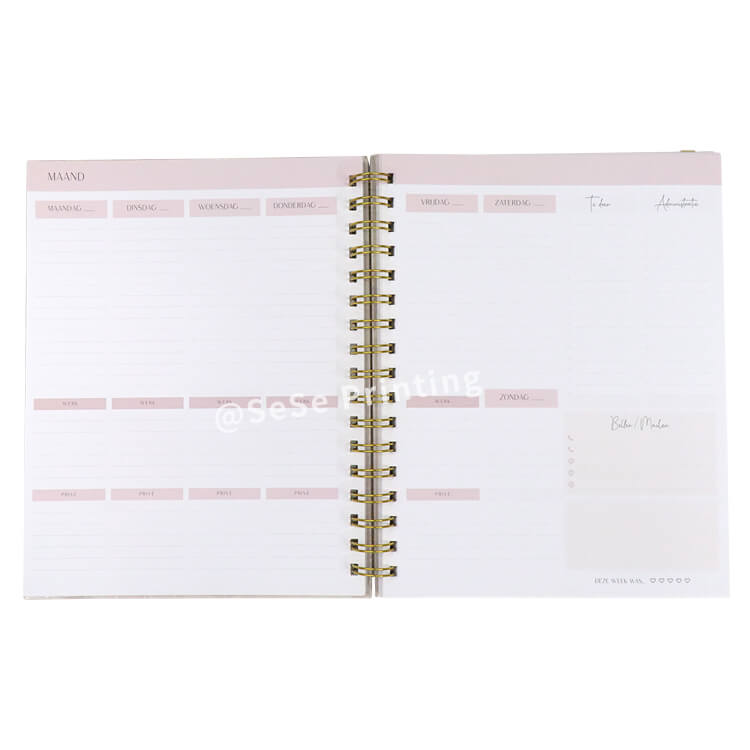 Eco Friendly Design Your Own Marble Notebook Planner Custom A5 Affirmation Journal Planner Workout