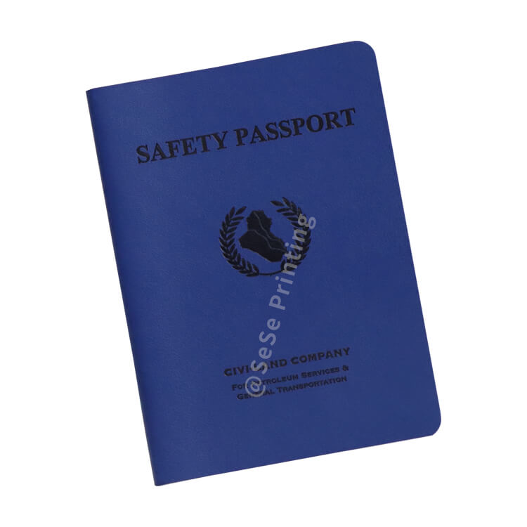 Professional Custom Printing Service Leather Passport Cover Safety Passport Booklet