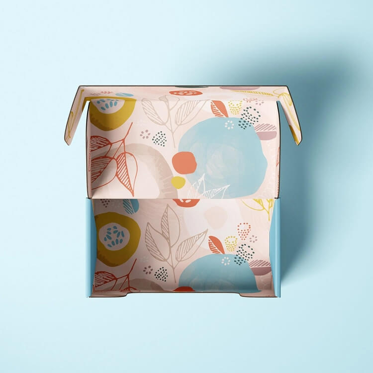 Custom Logo Cardboard Cartons Shipping Mailer Box Blue Cosmetic Mailing Corrugated Packaging Boxes