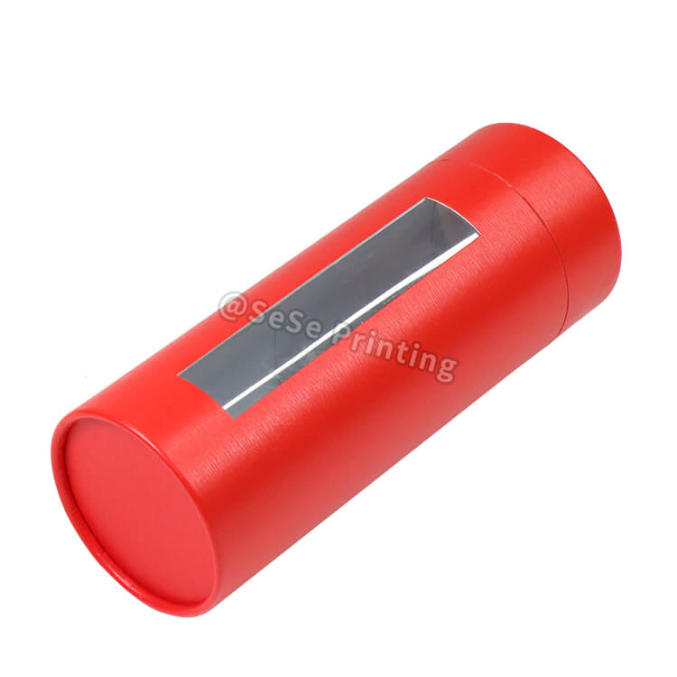 Custom Round Paper Tube Packaging Gift Box Cylinder Box with Pvc Window