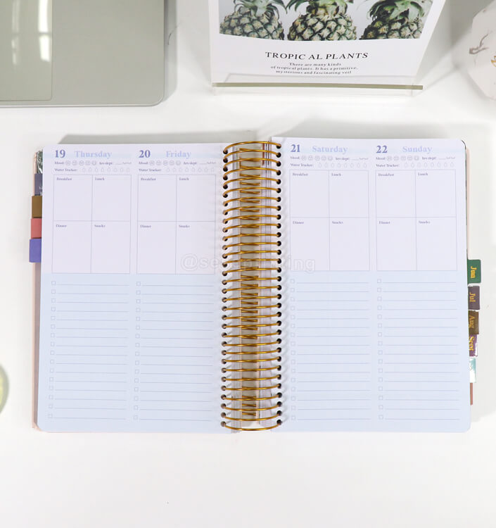 Custom Printing Spiral Notebook Fit Planner Black Girl Planner Journal