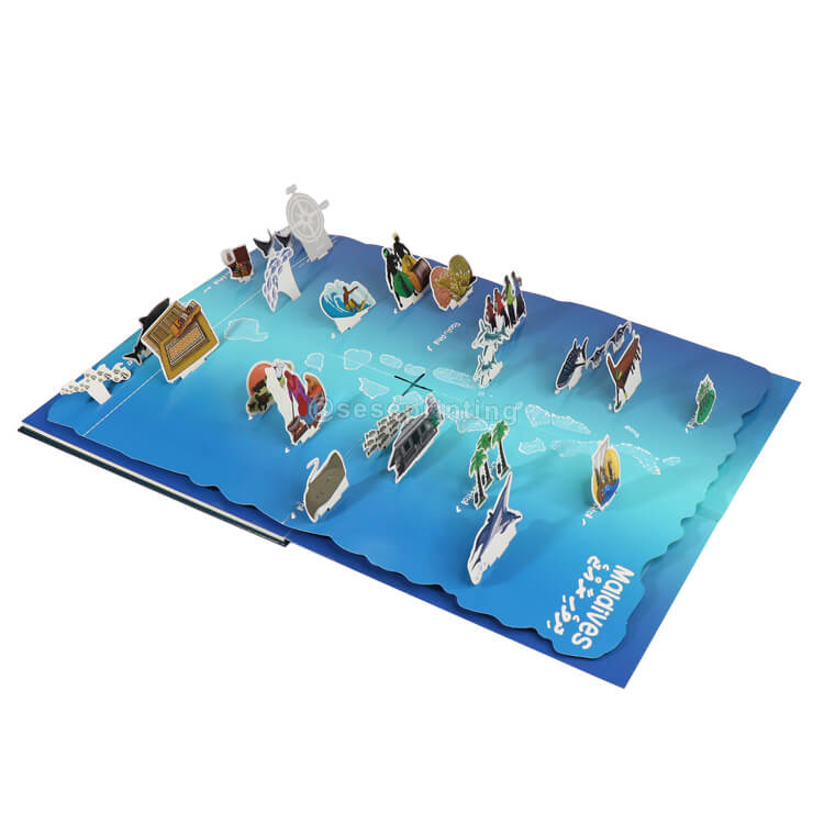 Custom Children Board Book 3D Pop-Up Hardcover Pop Up Book Printing