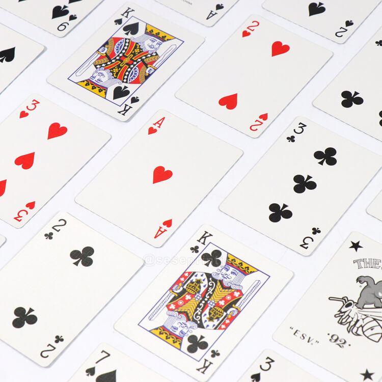 Front and Back Both Sides Custom Printed Playing Cards Printing Advertising Paper Poker Cards
