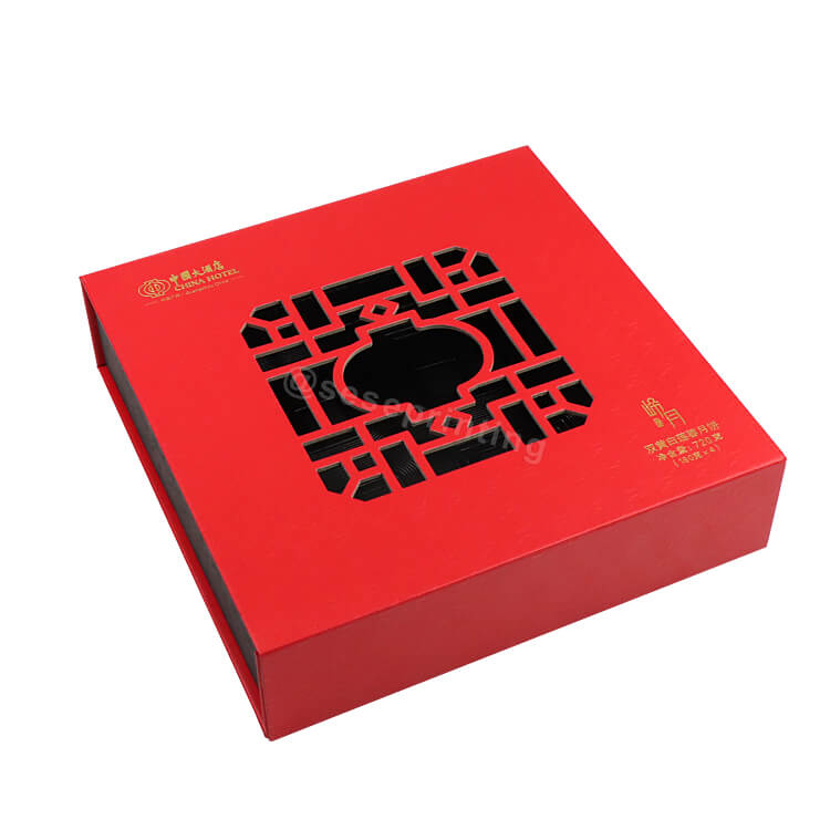 Custom Magnet Folding Paper Flat Pack Packaging Box Luxury Magnetic Gift Box with Hollow Out