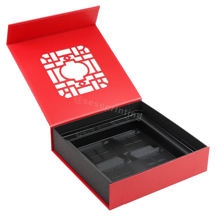 Custom Magnet Folding Paper Flat Pack Packaging Box Luxury Magnetic Gift Box with Hollow Out