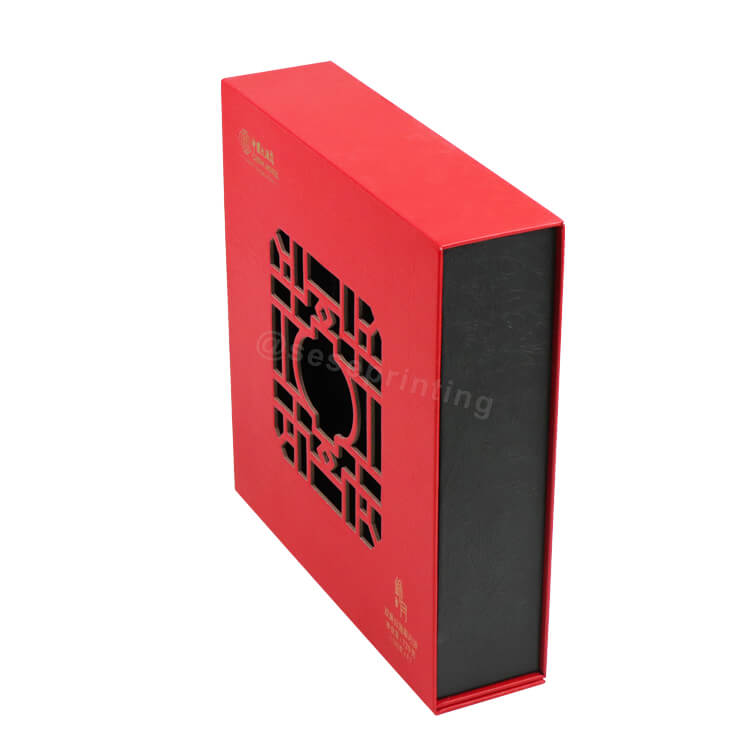 Custom Magnet Folding Paper Flat Pack Packaging Box Luxury Magnetic Gift Box with Hollow Out