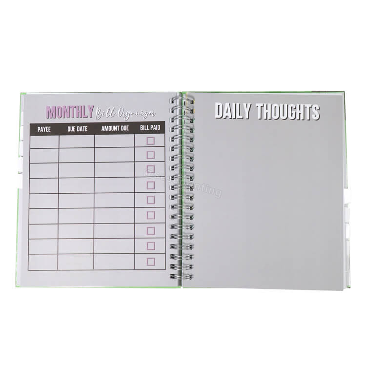 Design Your Own Planner Custom Spiral Notebooks Girls Goal Journal and Planner for Workouts