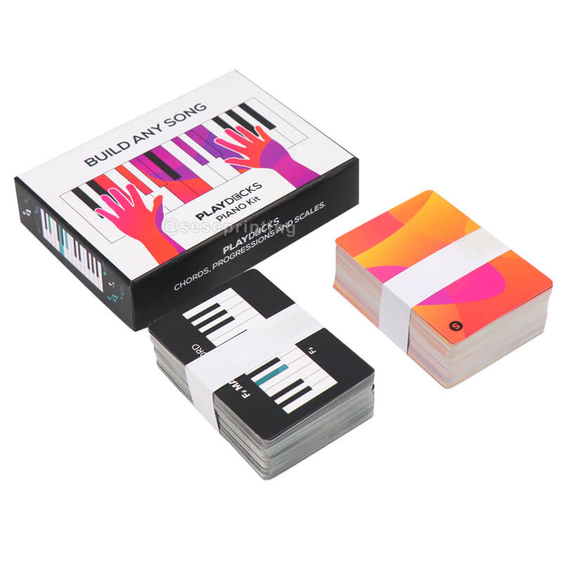 Customized Printed Flash Cards Full Color Music Learning Card Kids Flashcards