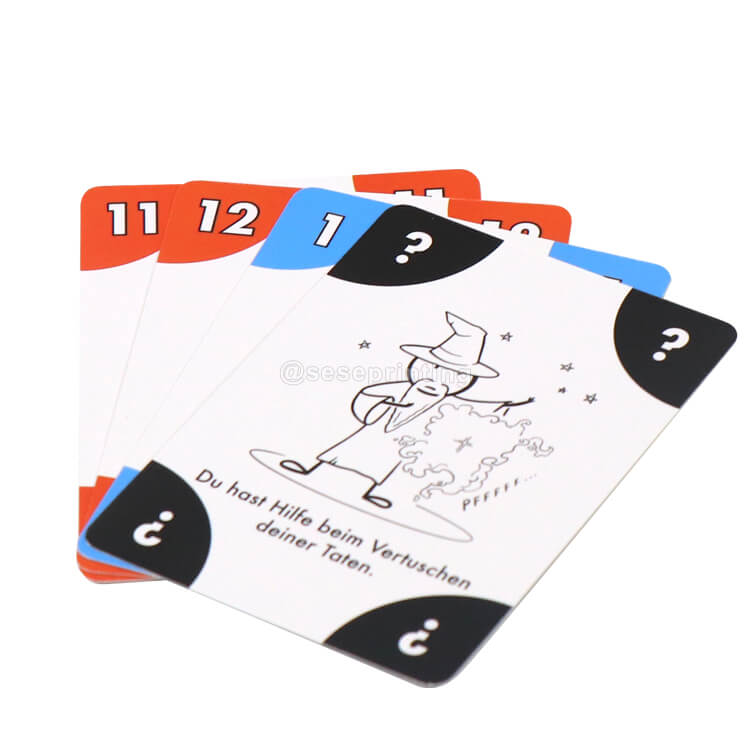 Custom Front and Back Side Printing Full Color Paper Poker Playing Card with Logo
