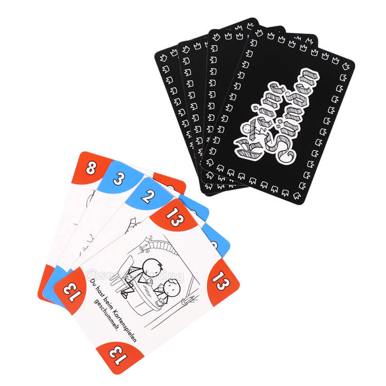 Custom Front and Back Side Printing Full Color Paper Poker Playing Card with Logo