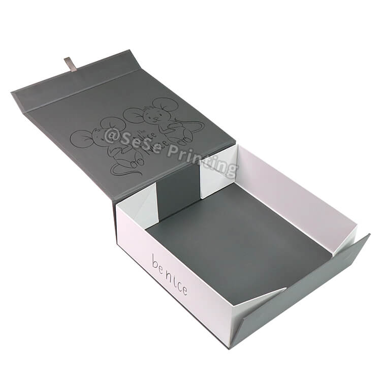 Custom Logo Paper Flat Packing Luxury Magnetic Gift Box Foldable Black Magnetic Gift Box