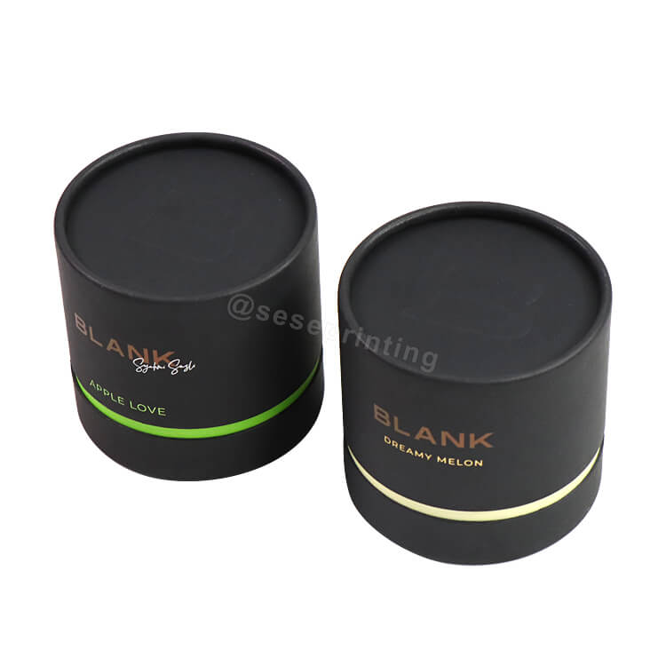 OEM Manufacturer Recycled Personality Customized Candle Boxes Cylinder Cardboard Tube Packaging with Gold Foil Logo Printing