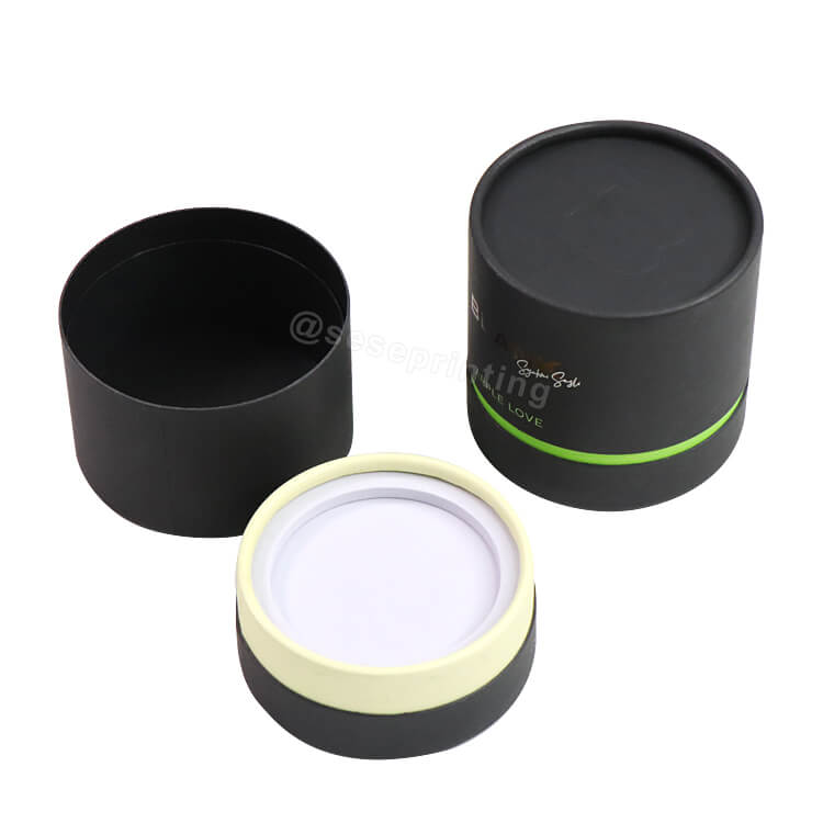 OEM Manufacturer Recycled Personality Customized Candle Boxes Cylinder Cardboard Tube Packaging with Gold Foil Logo Printing