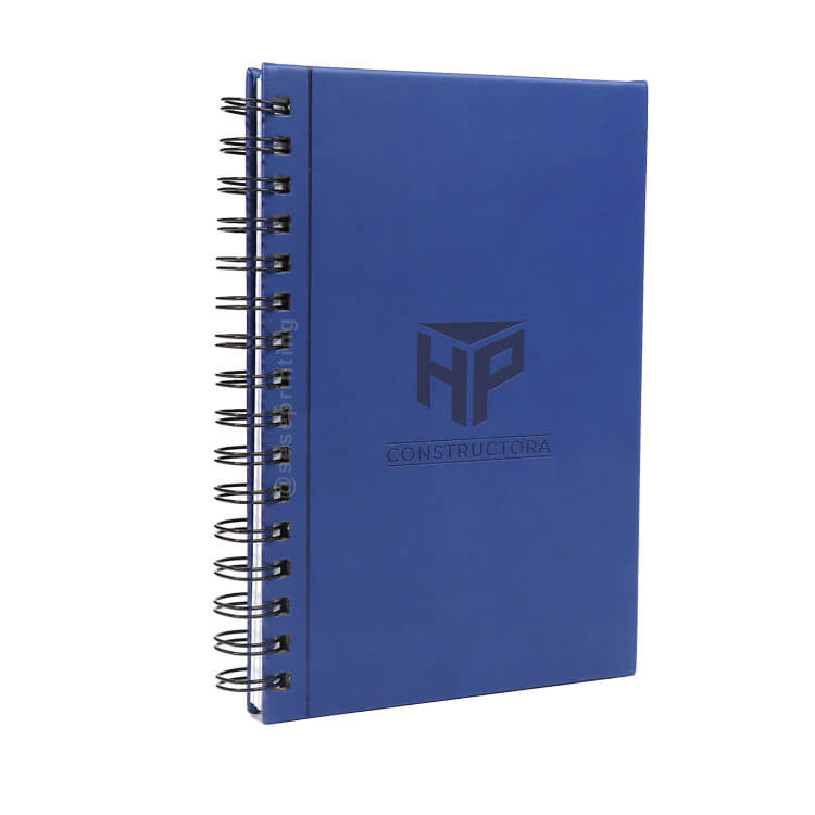 Private Label A5 Hardcover Journal Leather Custom Printed Spiral Binding Notebook with Sublimation Logo