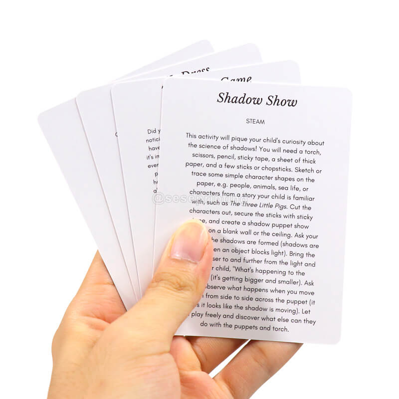 52 Preschool Thrive Learning prompts Playing Cards Inspirational Motivational Positive Affirmation Cards for Kids