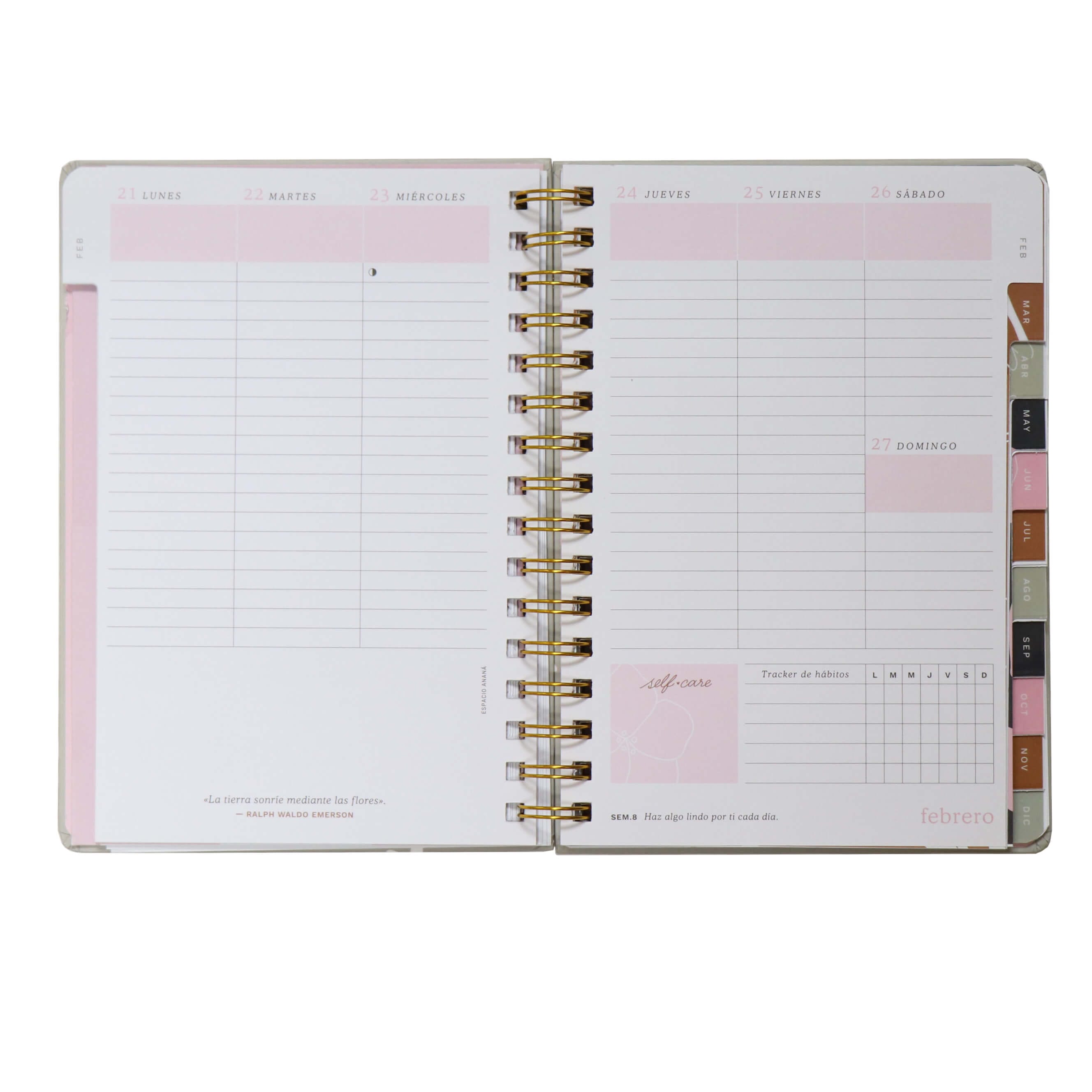 Custom Monthly Planner Printing Composition Notebook Journal Spiral Notebook with Sticky Notes