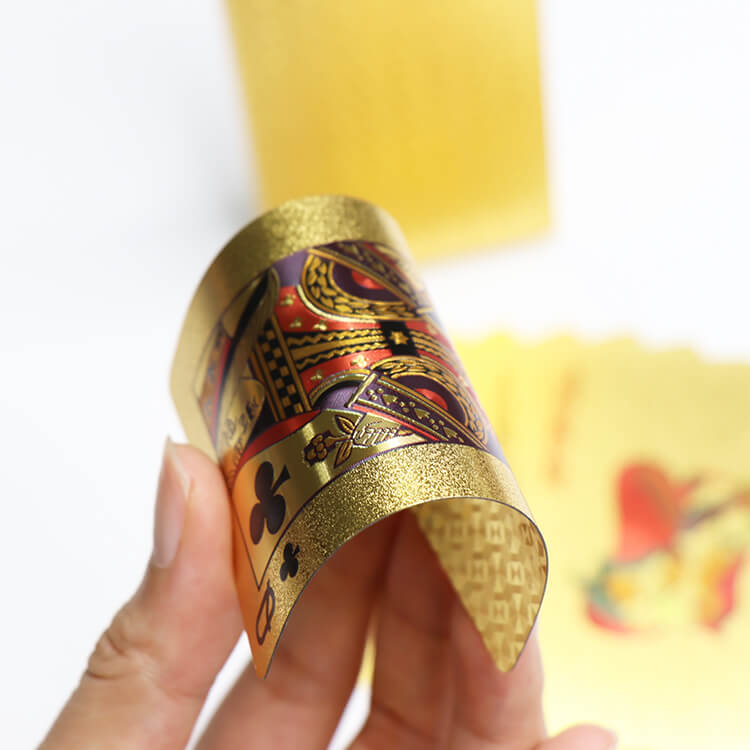 High Quality Custom Playing Cards Printing Poker Pvc Waterproof Plastic Gold Playing Cards