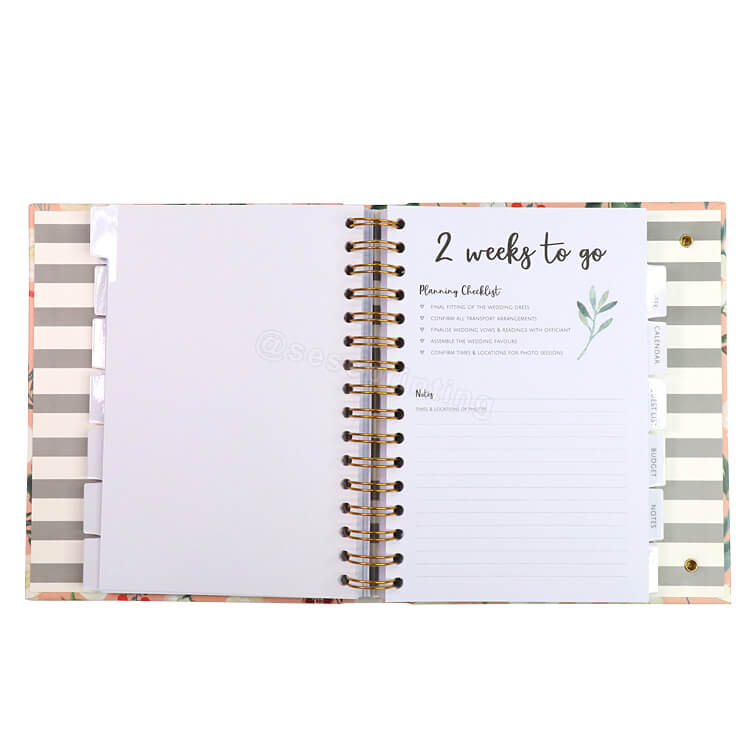 Custom Hardcover Bridal Planning Journal with Gift Box Wedding Planner Book and Organizer for Brides