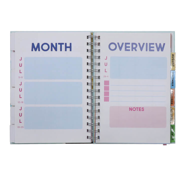 Custom Printing Cute Notebook A5 Spiral Diary Journal Girl Agenda Monthly Weekly Daily Planners