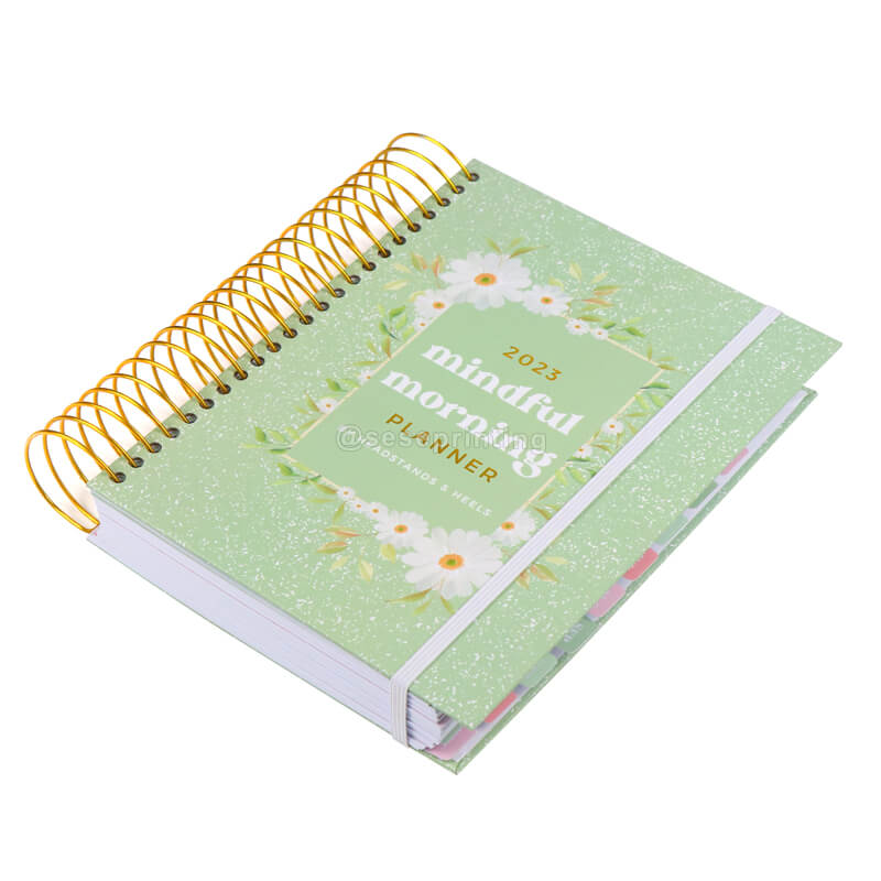 Custom Logo Agendas 2023 Mindful Planner Spiral Daily Planner Journal Printing