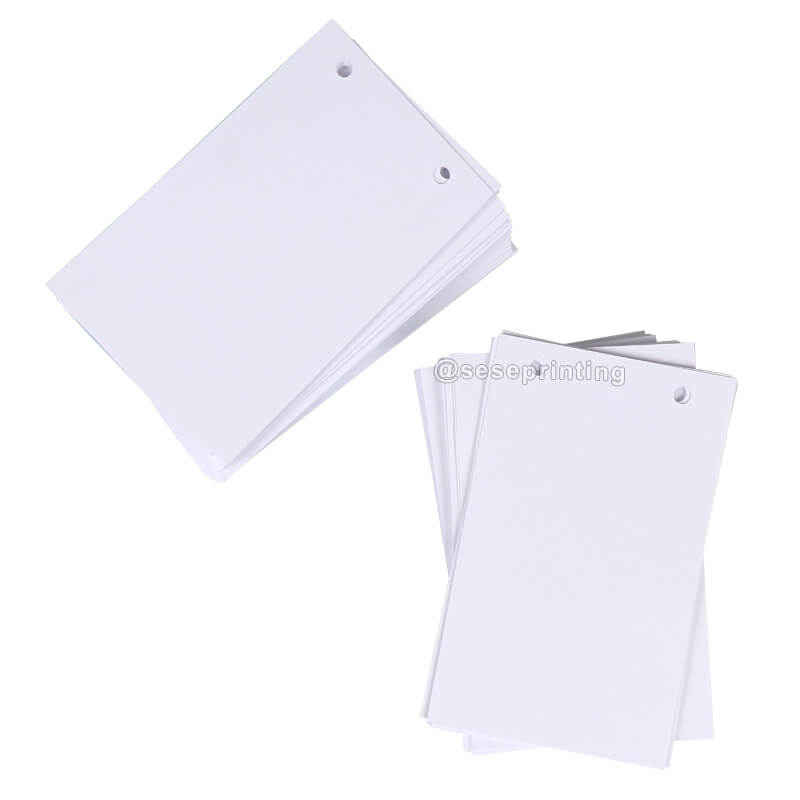 High Quality Blank Card Double-sided Available Printing Message Paper Card Gift Card with 2 Holes Drilled