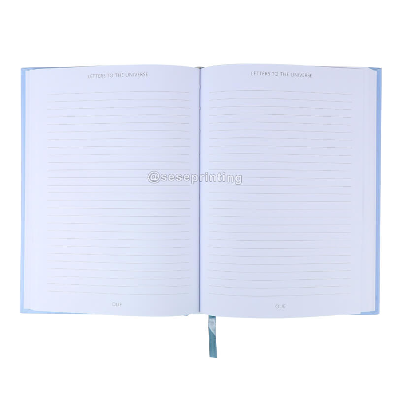Hot Sale Morandi Custom Hardcover A5 Notebooks Design Diary Journal with Hot Silver Logo