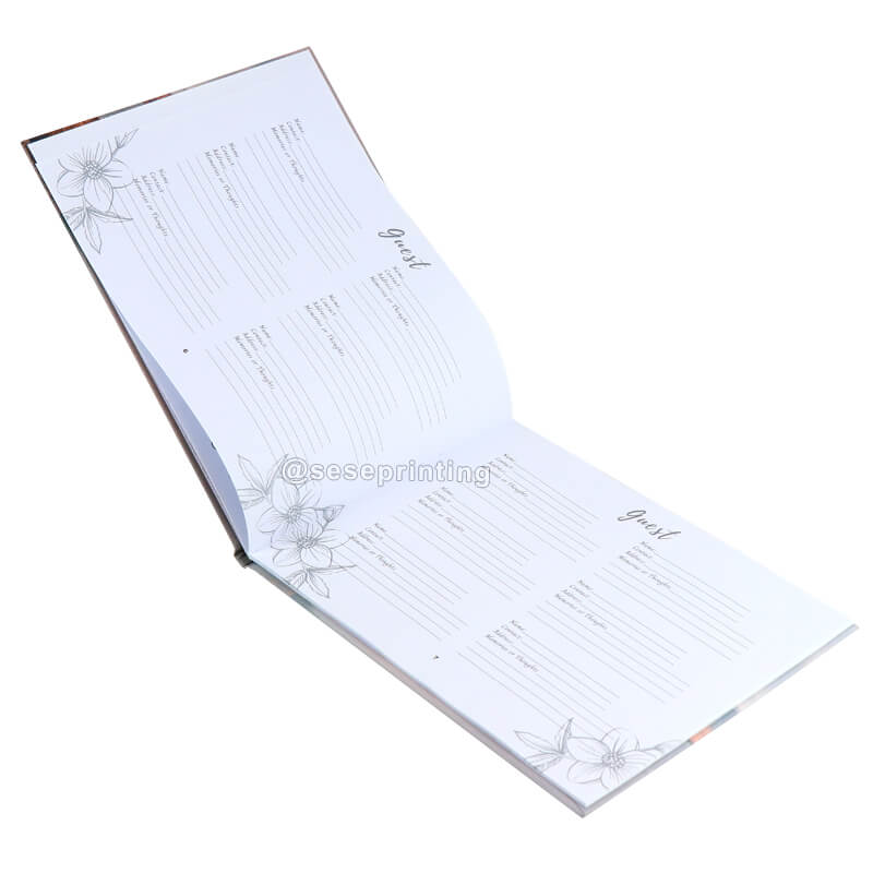 Personalized Design Hardcover Wedding Gifts Guest Book Custom Wedding Signature Guestbook