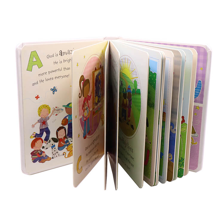 High Quality Custom Cardboard Book Print Children ABC Educational Board Books for Kids