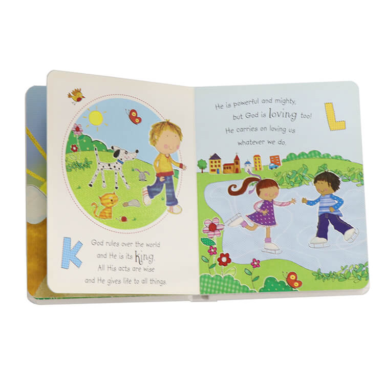 High Quality Custom Cardboard Book Print Children ABC Educational Board Books for Kids