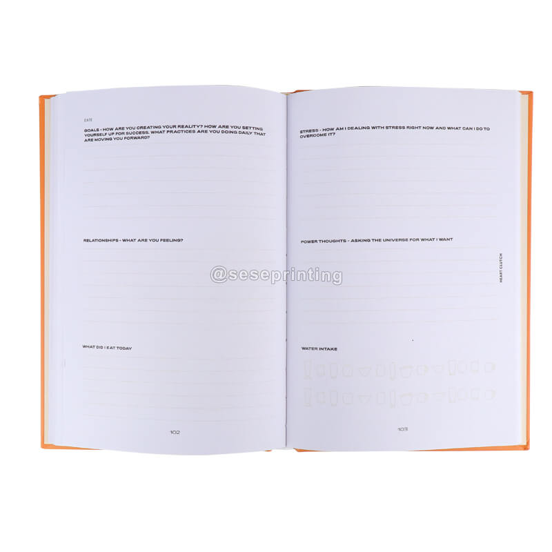 Custom Hardcover Heart Clutch Journal A5 Daily Self Improvement Journals Women Goal Planner