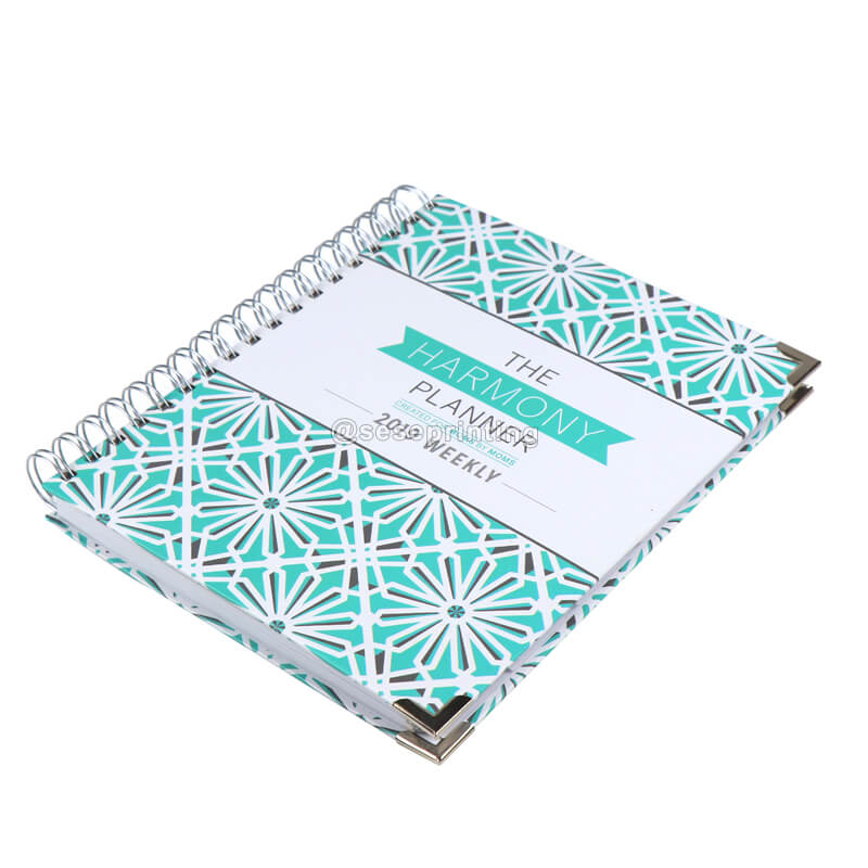Custom Logo A5 Spiral Daily Weekly Planner Diary Self Care Journal Notebook