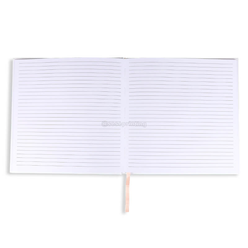 Custom Gold Foil Wedding Guestbook Memory Signature Guest Books with Pen Set
