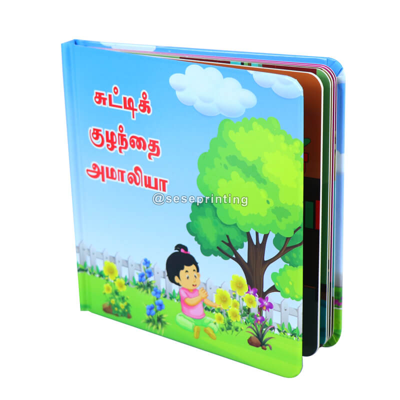 Round Corner Children Cardboard  Educational Book Custom Kid Book Printing