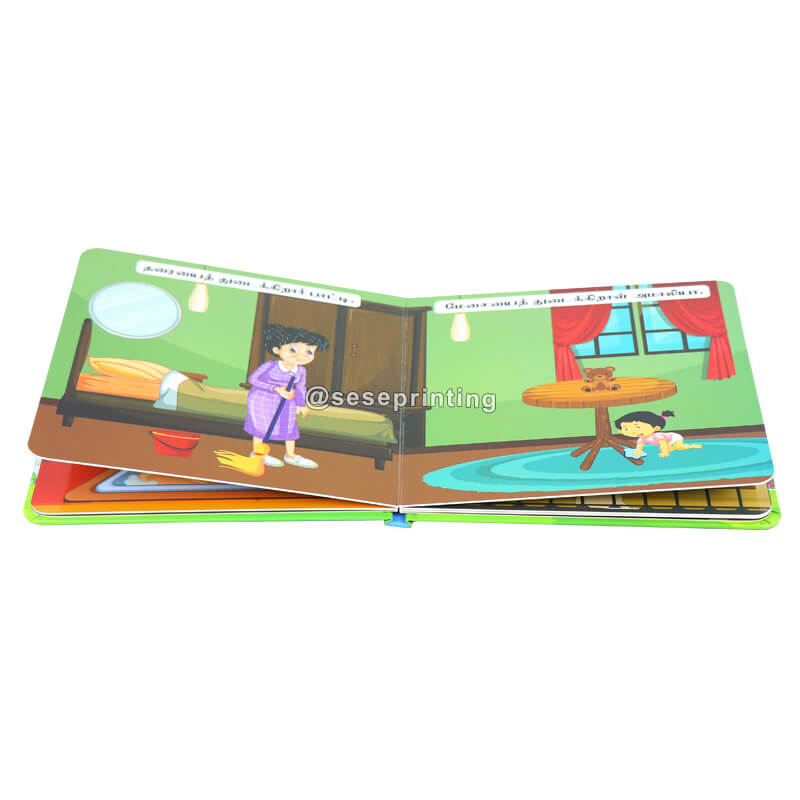 Round Corner Children Cardboard  Educational Book Custom Kid Book Printing